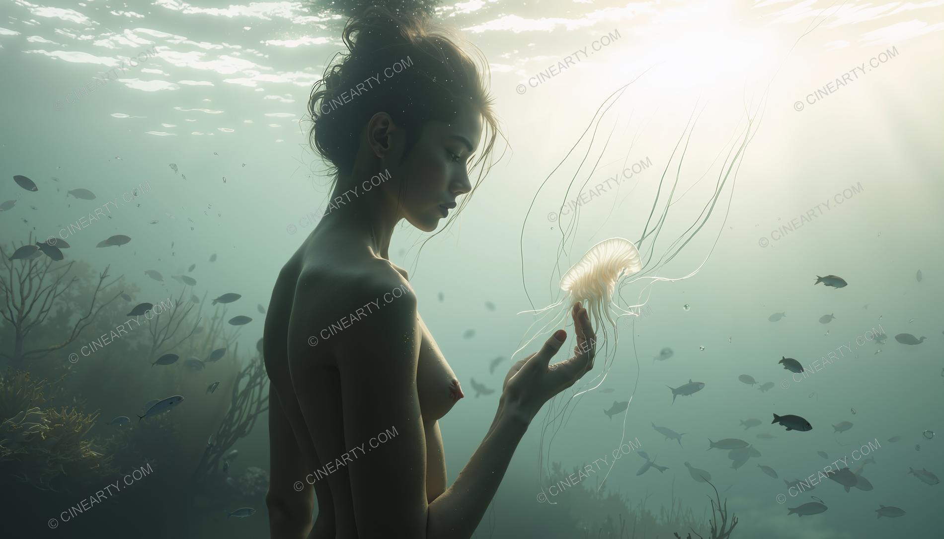 Beautiful Woman on Coral Reef 92161