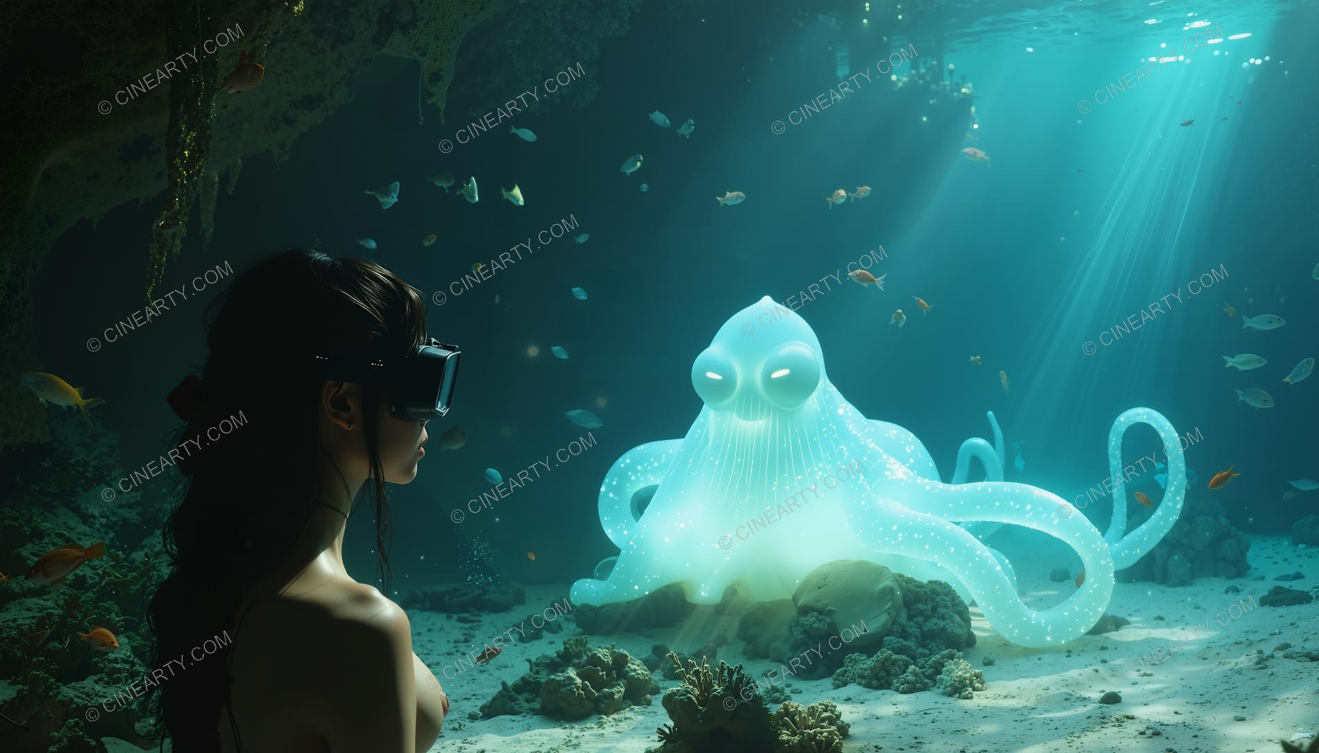 Beautiful Woman on Coral Reef 40336