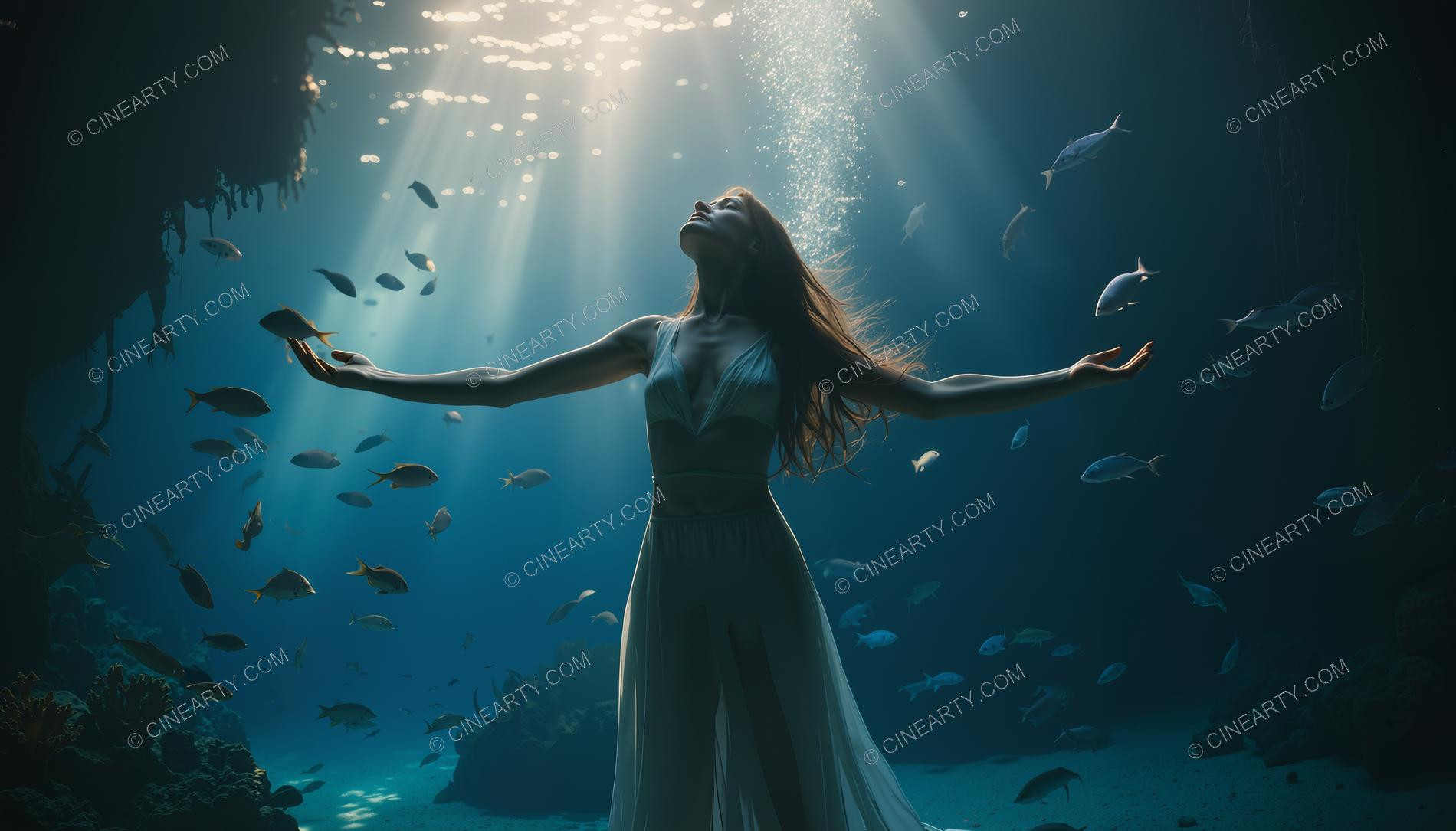 Beautiful Woman on Coral Reef 38743