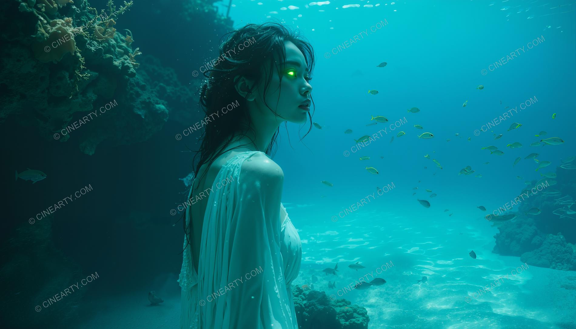 Beautiful Woman on Coral Reef 64179