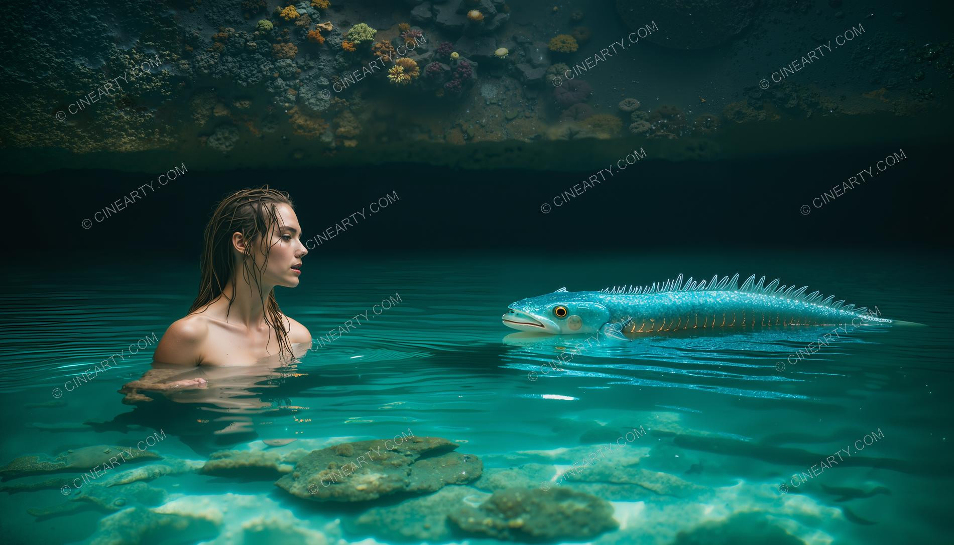 Beautiful Woman on Coral Reef 06736