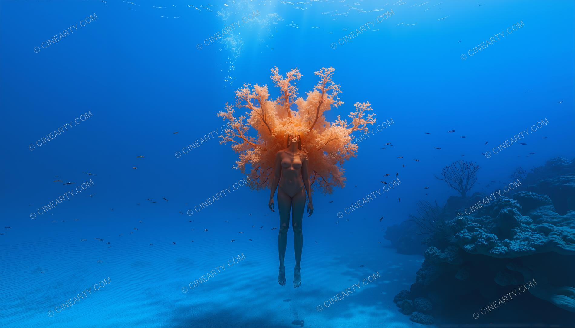 Beautiful Woman on Coral Reef 28692