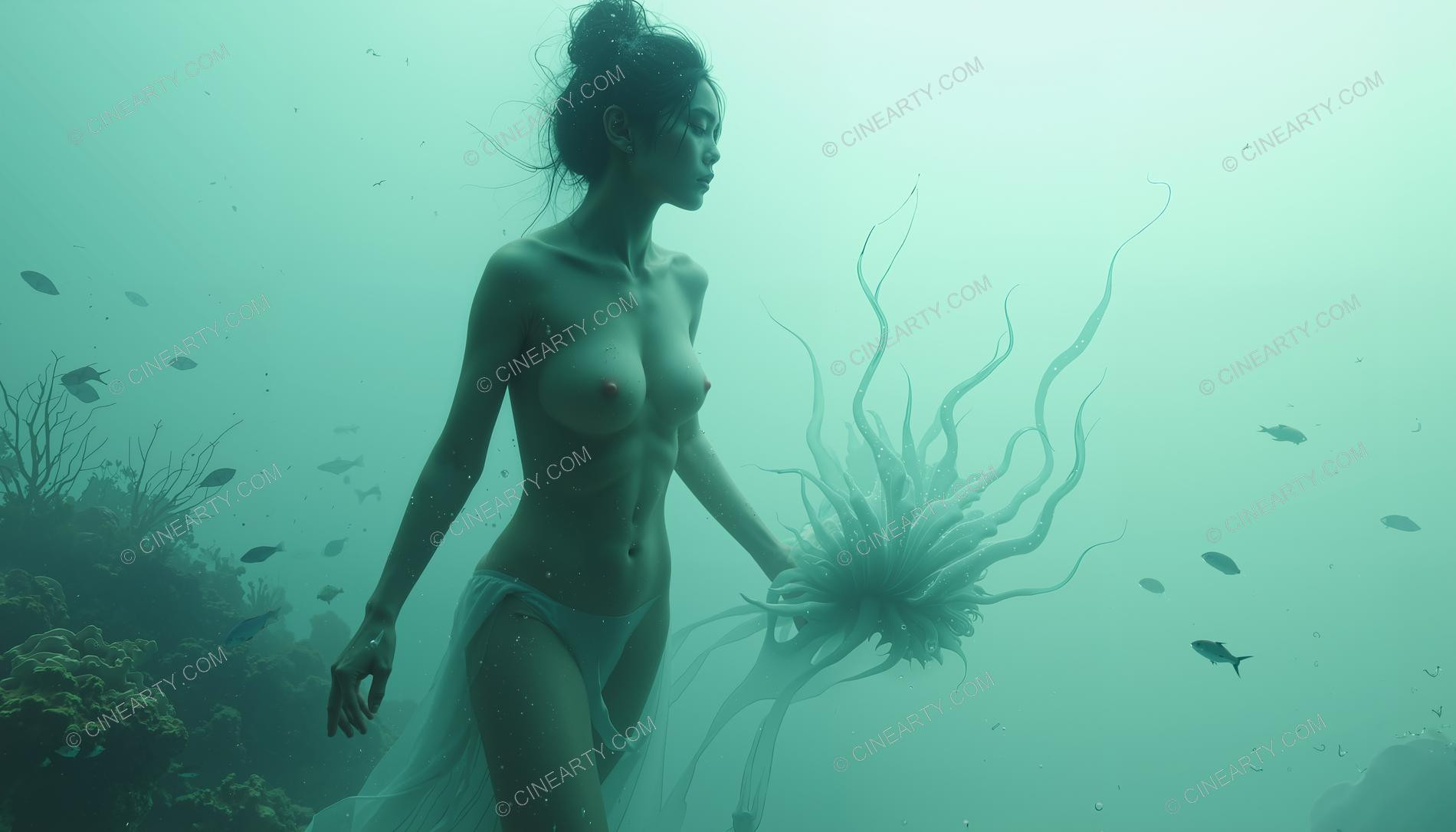 Beautiful Woman on Coral Reef 73841