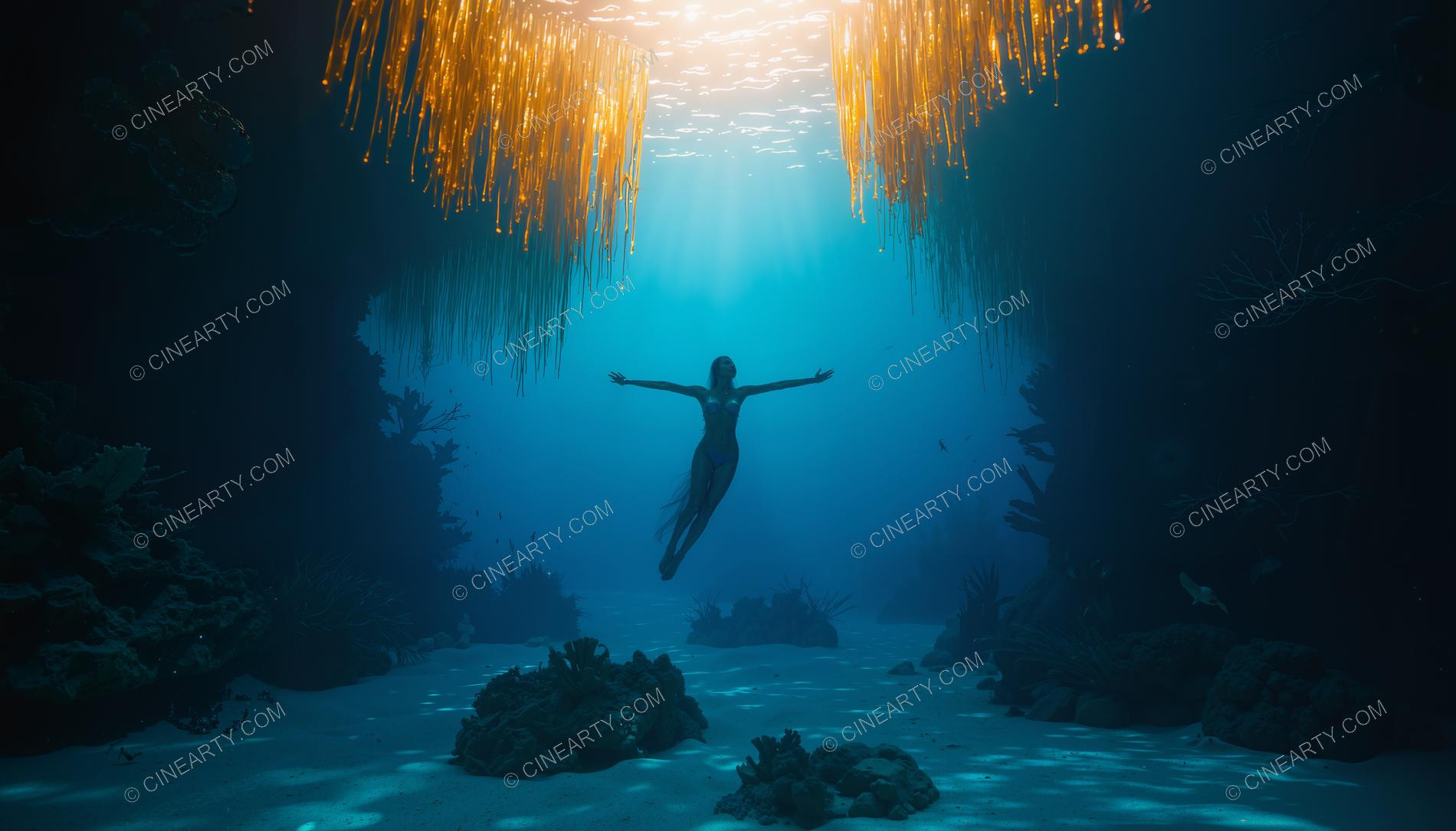 Beautiful Woman on Coral Reef 73961