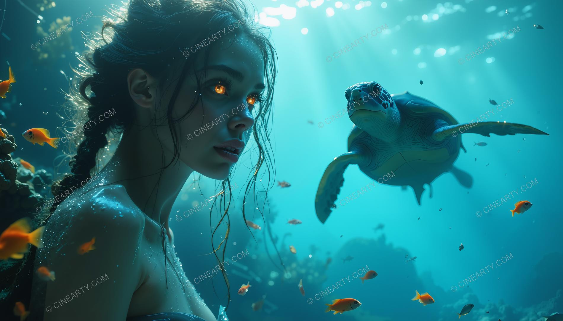 Beautiful Woman on Coral Reef 92335