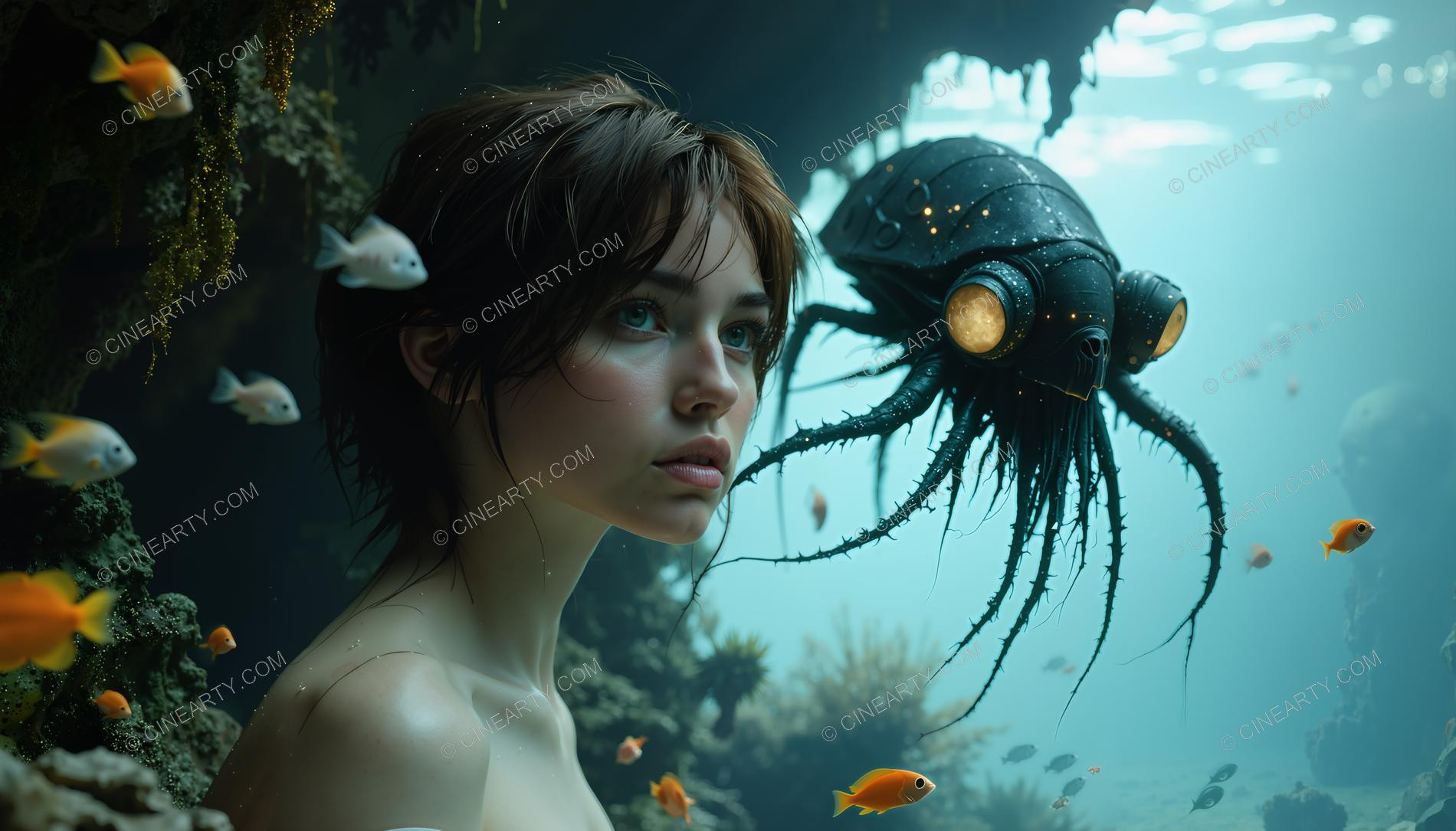 Beautiful Woman on Coral Reef 54031