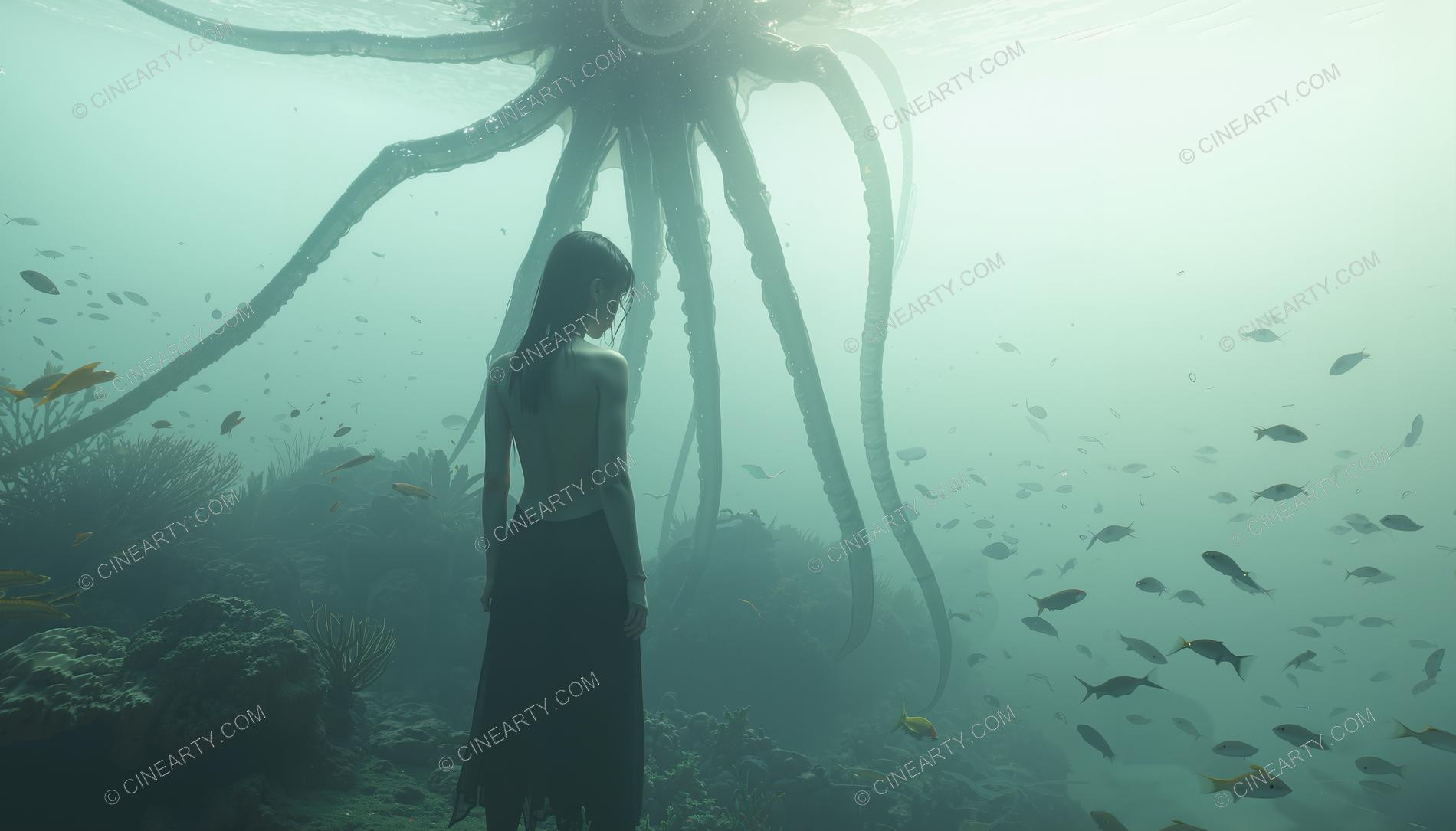 Beautiful Woman on Coral Reef 78081