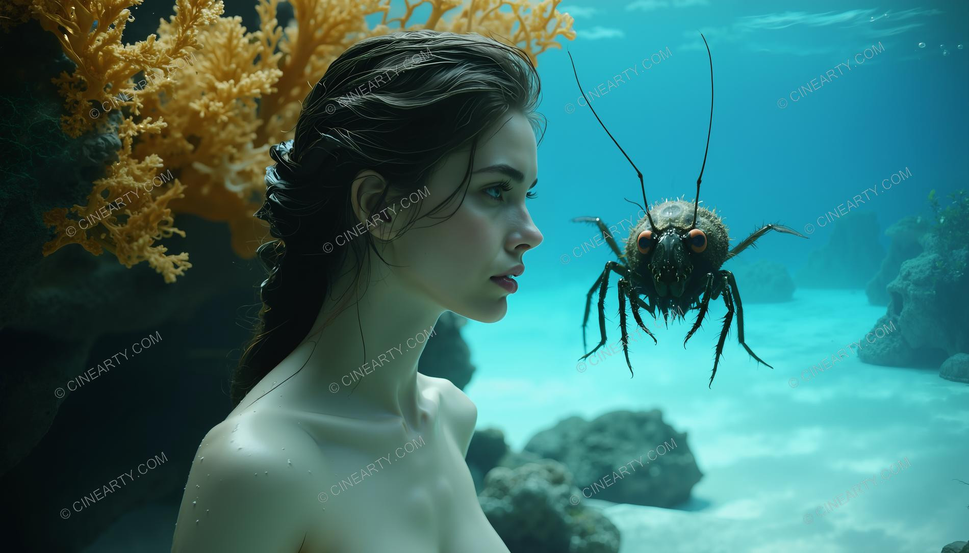 Beautiful Woman on Coral Reef 55753