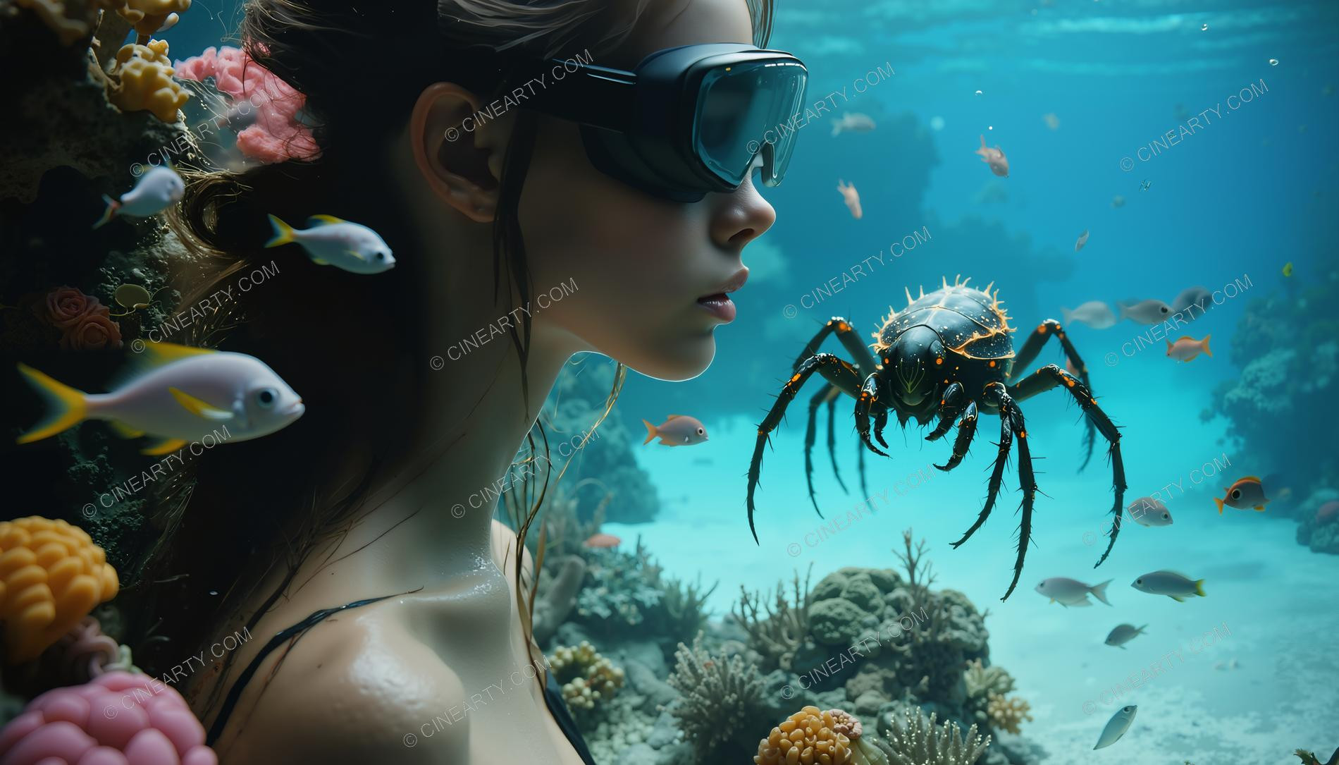 Beautiful Woman on Coral Reef 30581