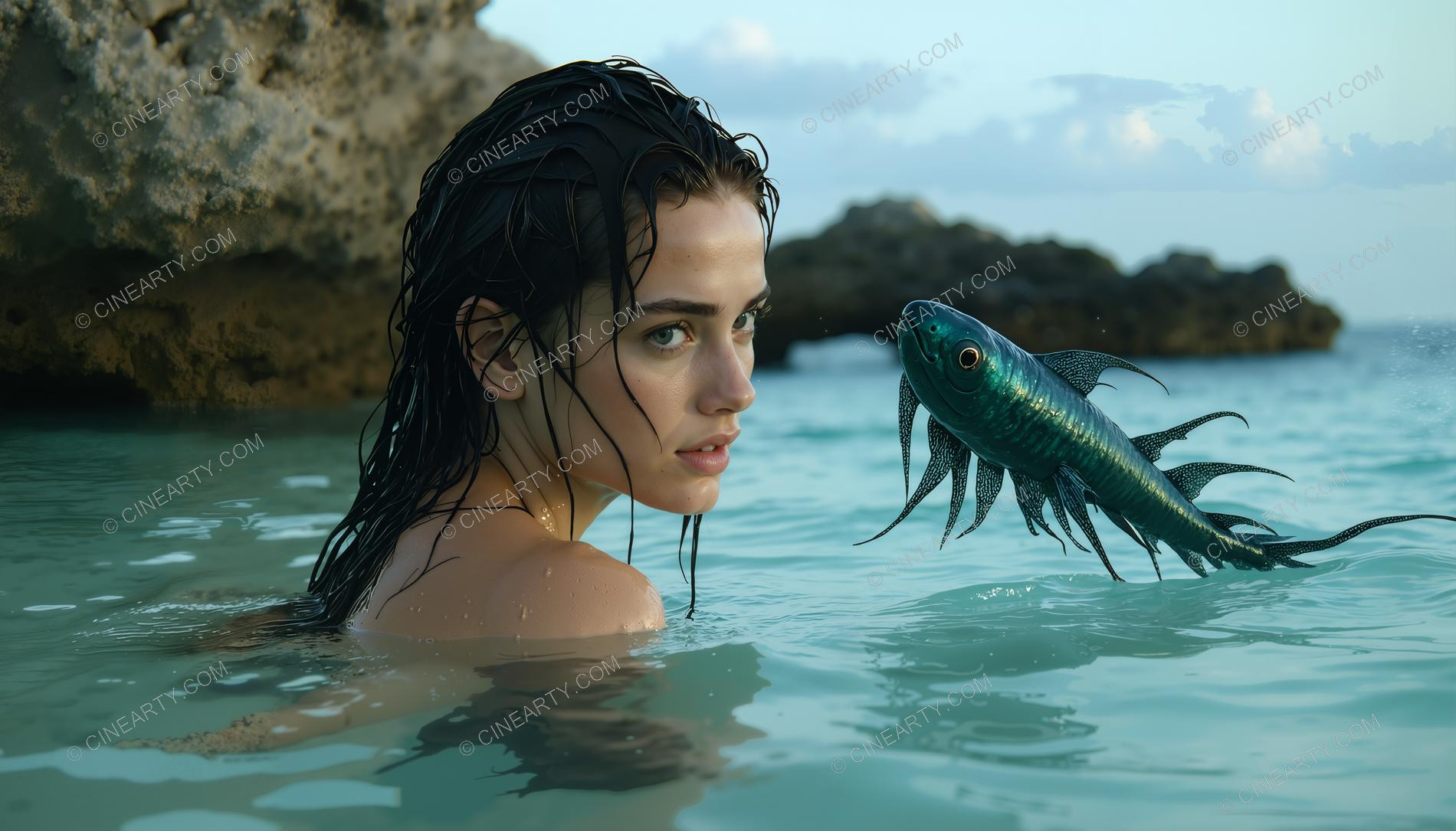 Beautiful Woman on Coral Reef 59441