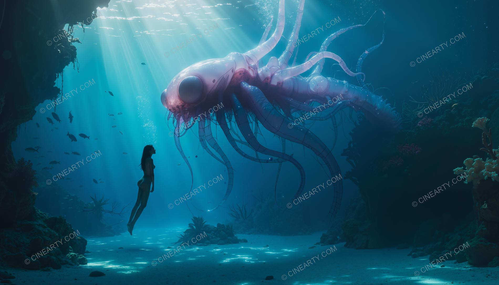 Beautiful Woman on Coral Reef 85983