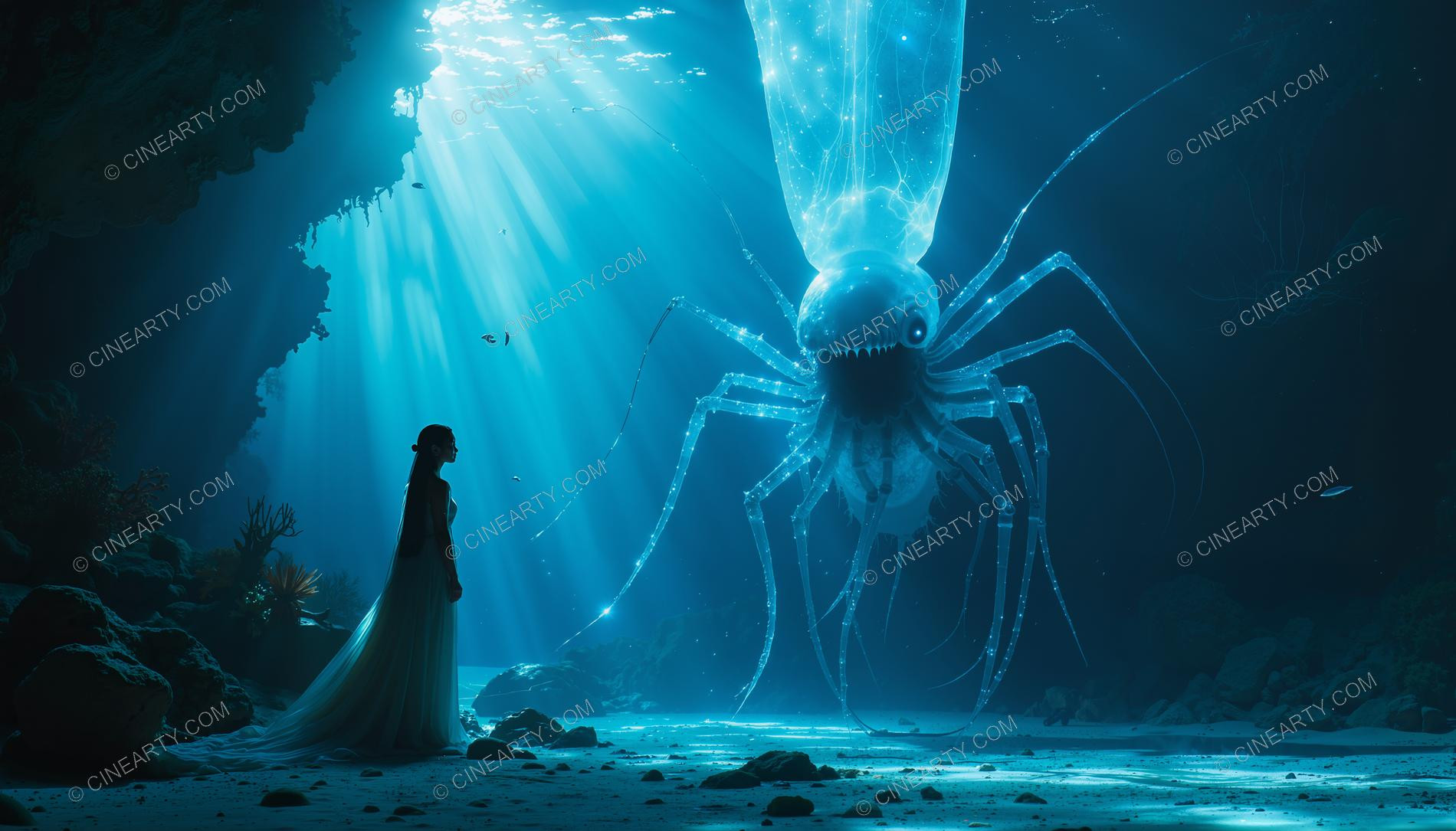 Beautiful Woman on Coral Reef 18596