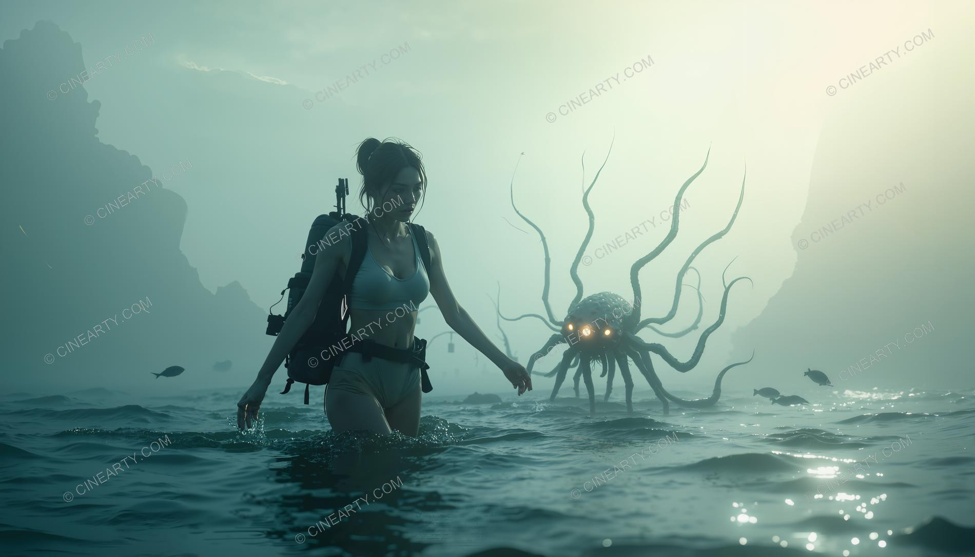 Beautiful Woman on Coral Reef 69312