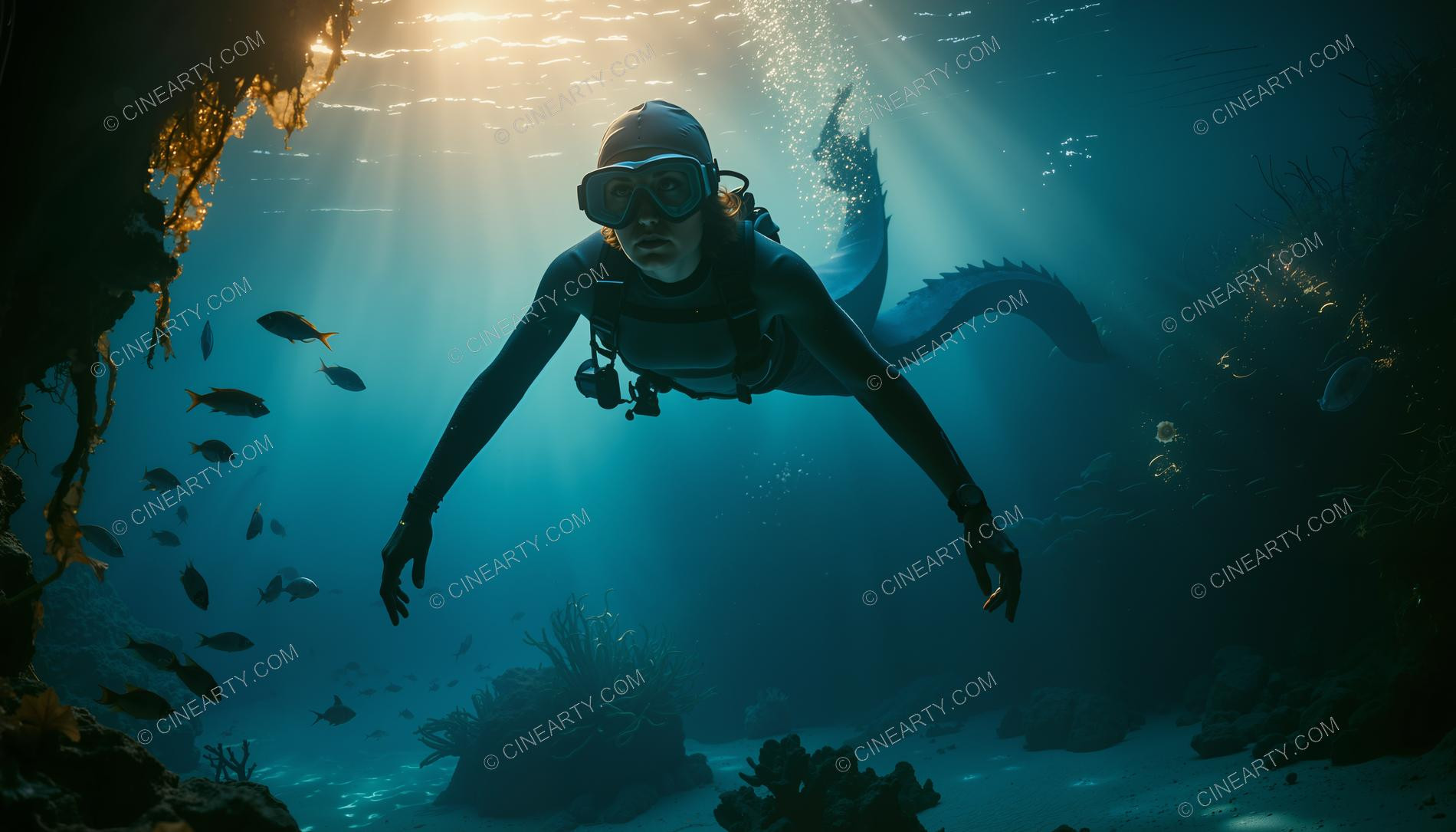 Beautiful Woman on Coral Reef 58934