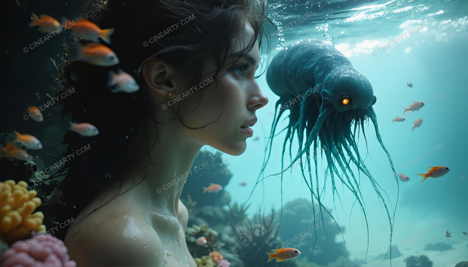Beautiful Woman on Coral Reef 76141