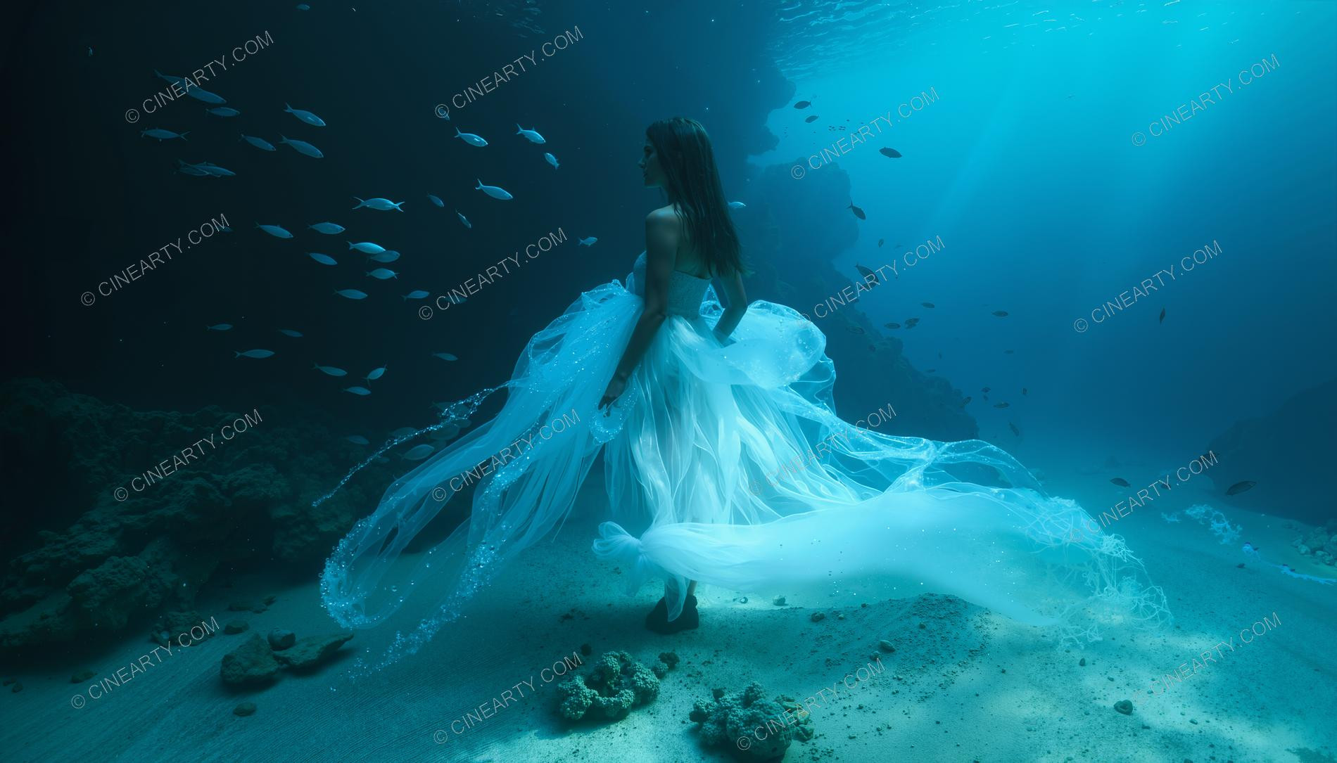 Beautiful Woman on Coral Reef 25542