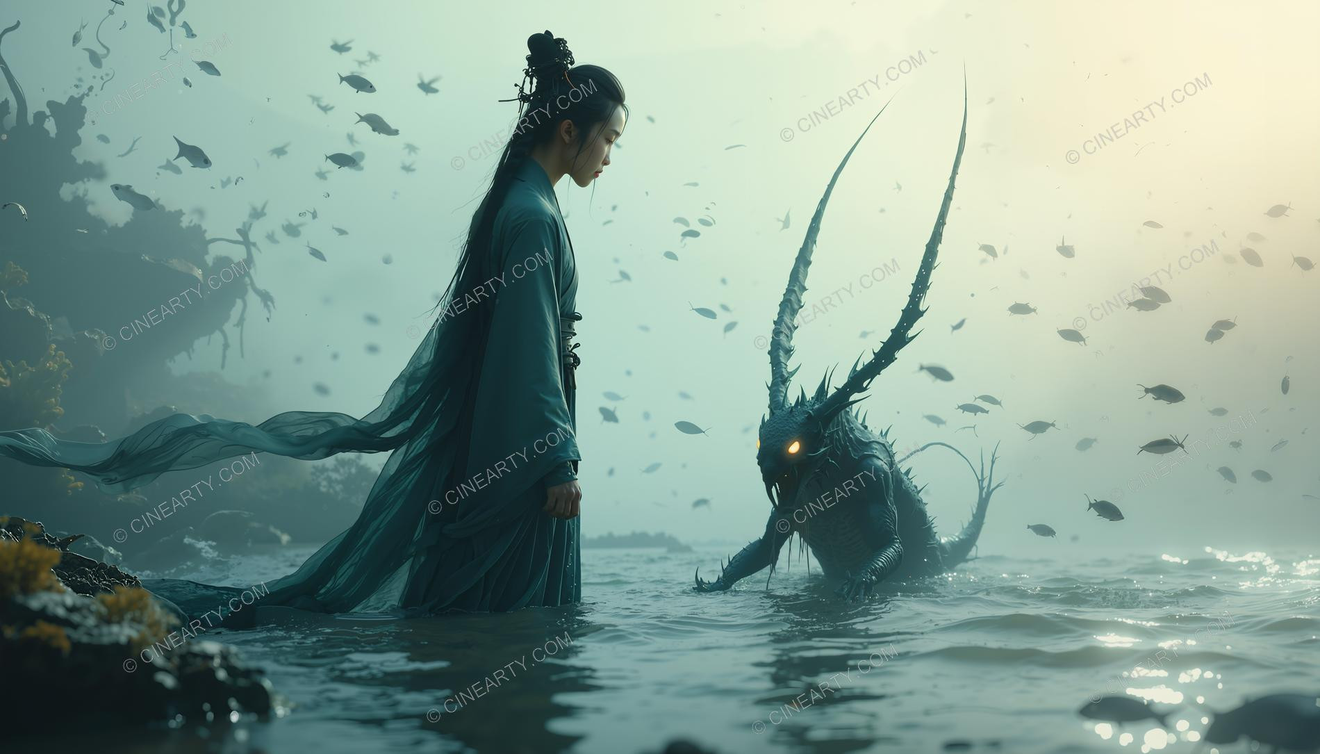 Beautiful Woman on Coral Reef 73746