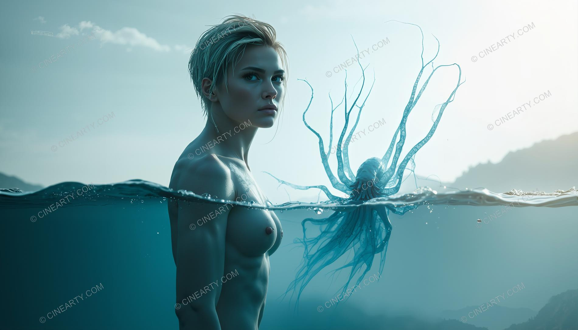 Beautiful Woman on Coral Reef 89748