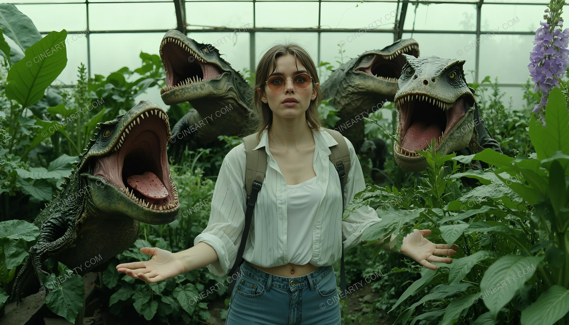 Mutant Lizards and Girl 93454