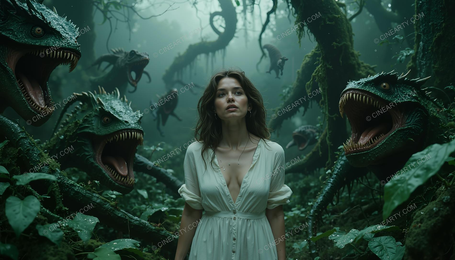 Mutant Lizards and Girl 36040