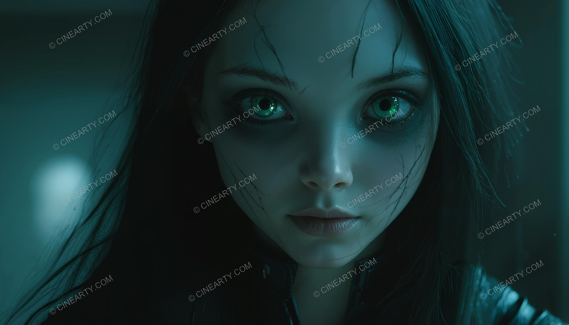 Portrait of Alien-Controlled Girl (Close-Up) 08090