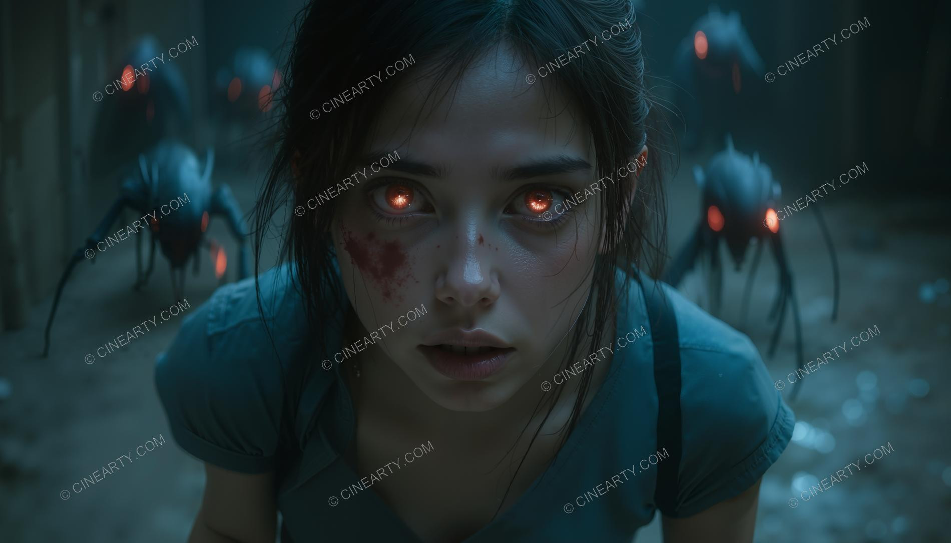 Portrait of Alien-Controlled Girl (Close-Up) 02008