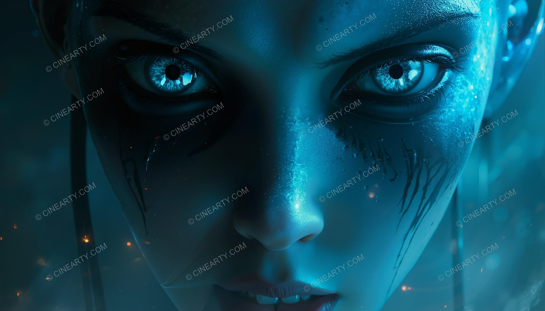 Portrait of Alien-Controlled Girl (Close-Up) 44758