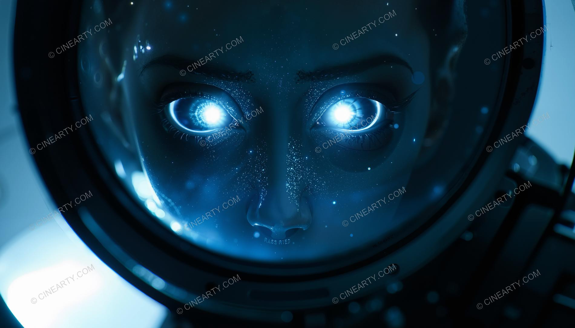 Portrait of Alien-Controlled Girl in Helmet 31705