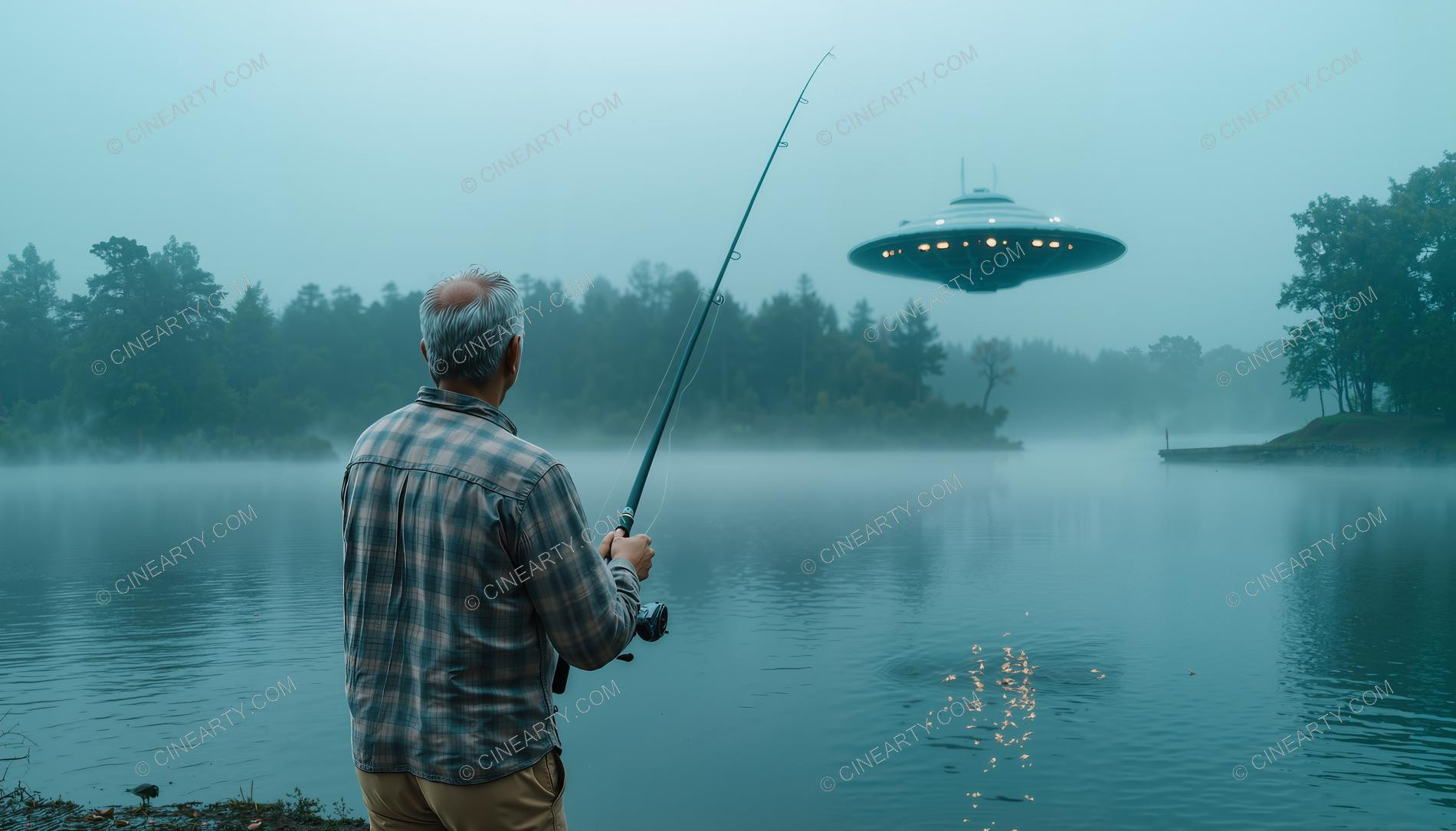 Fisherman and Flying Saucer 39182