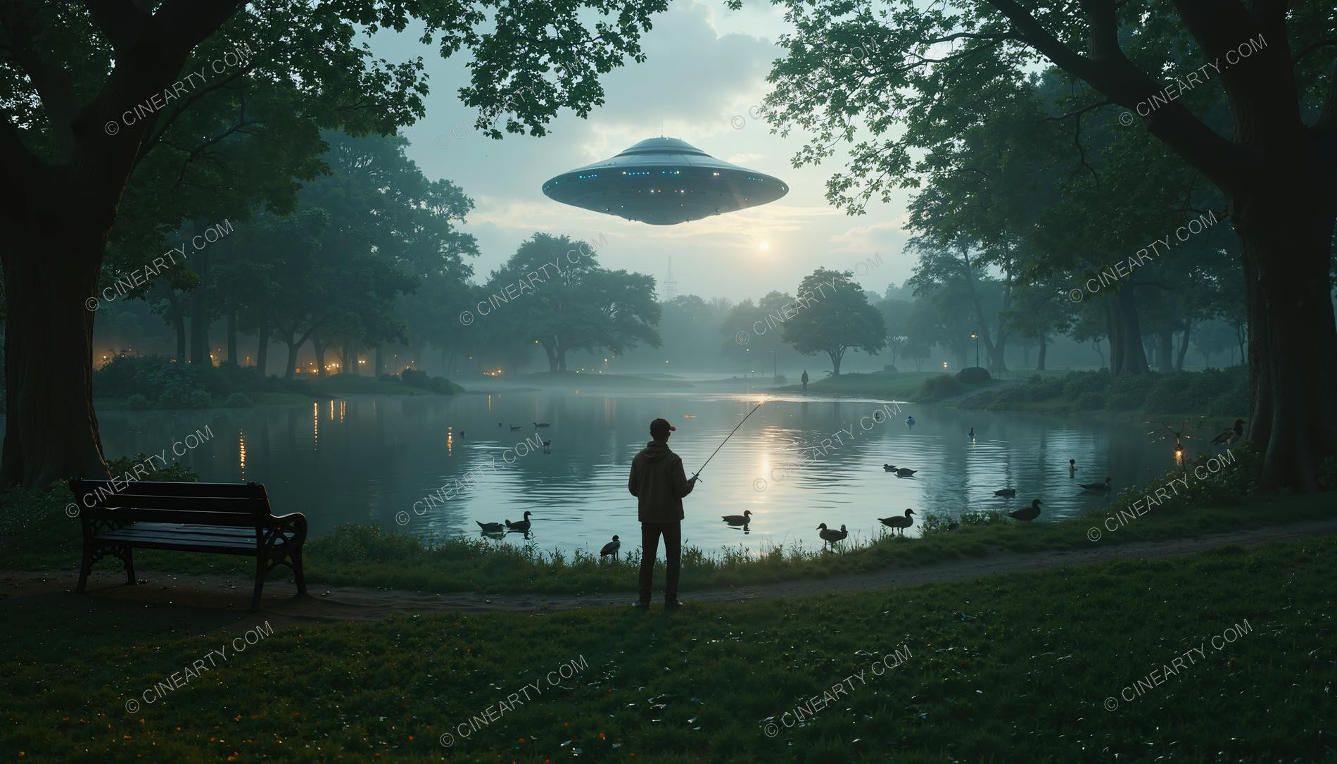 Fisherman and Flying Saucer 53242