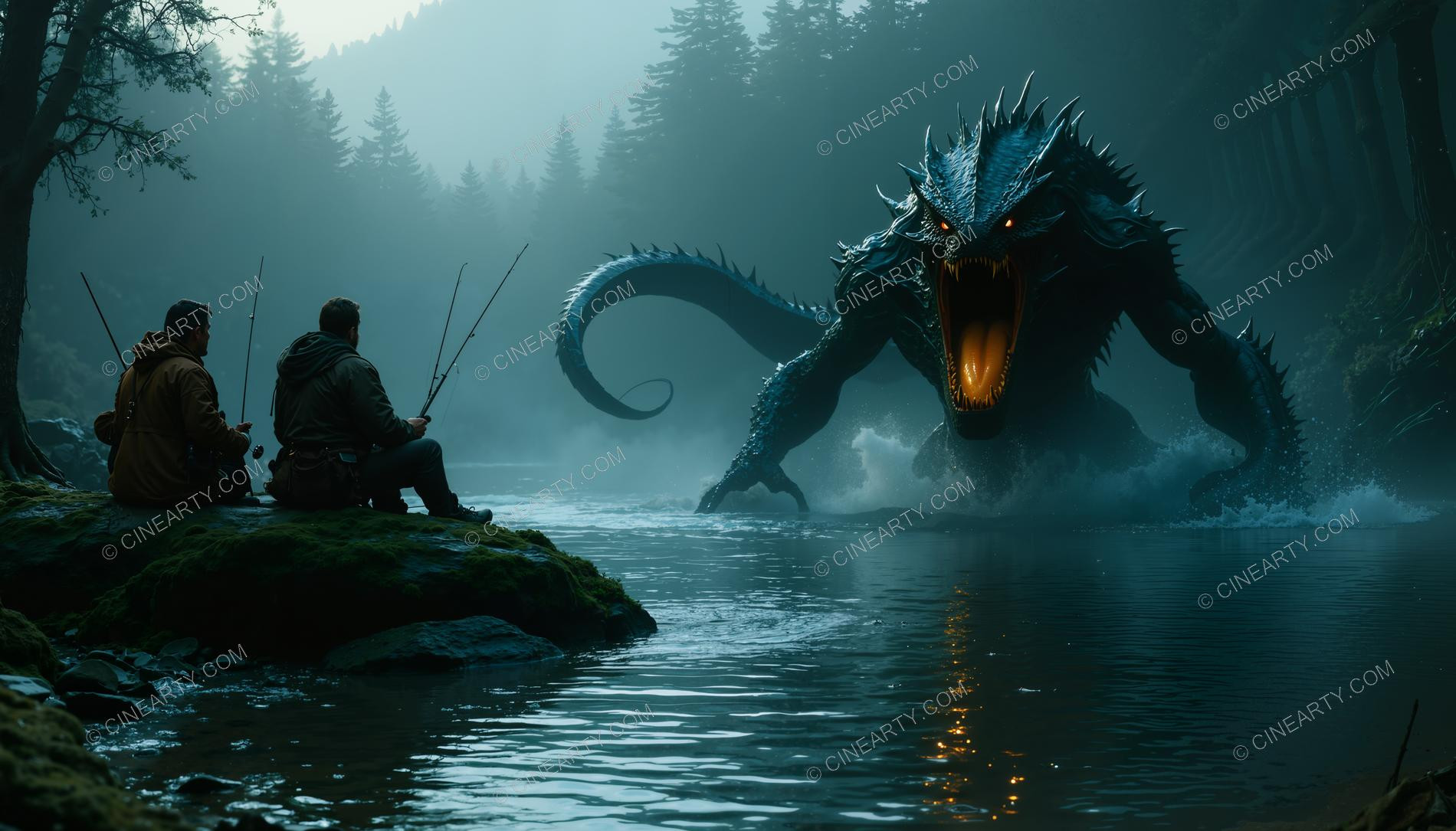 Monster on the Foggy Lake 18283