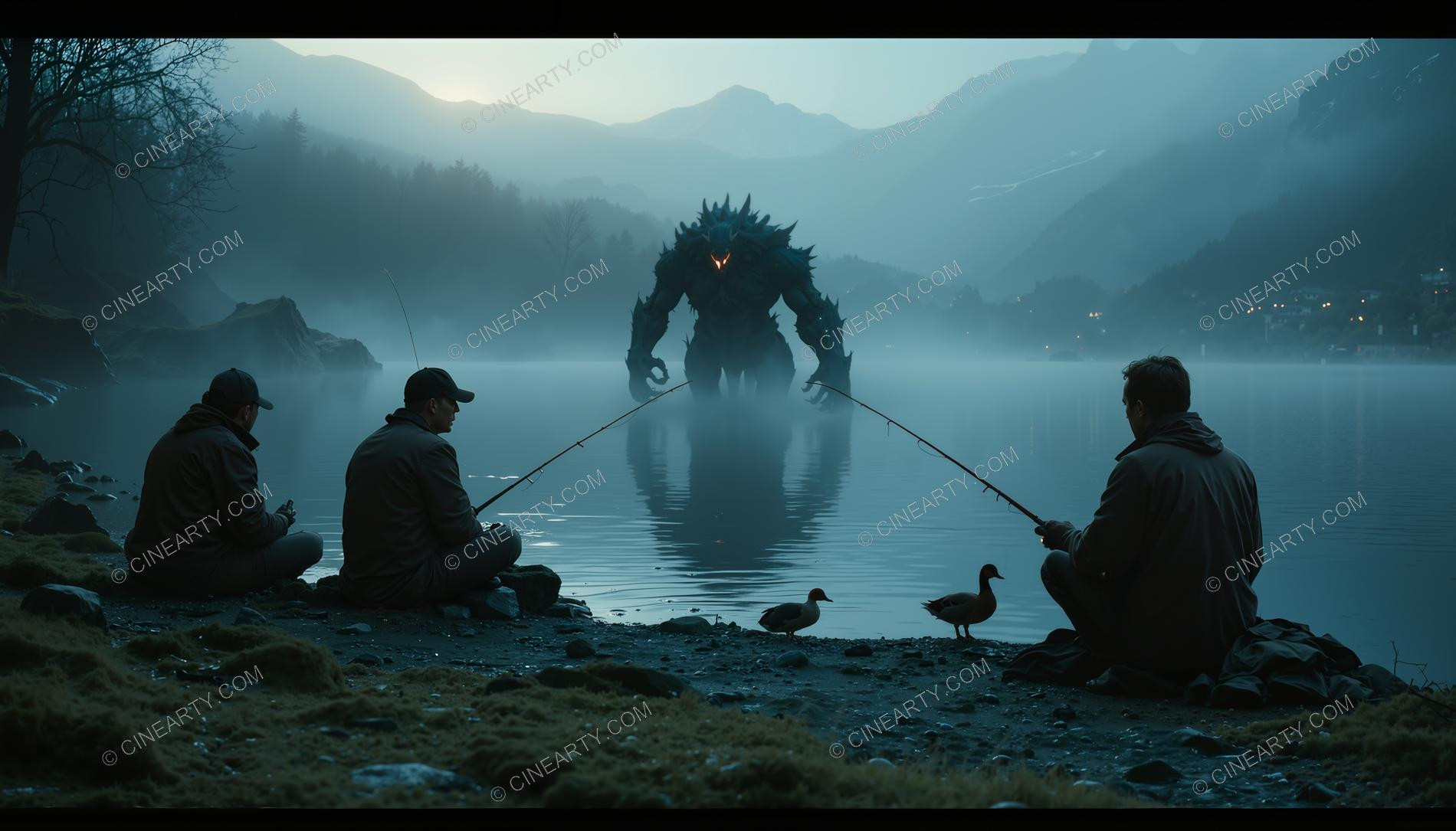 Monster on the Foggy Lake 65524