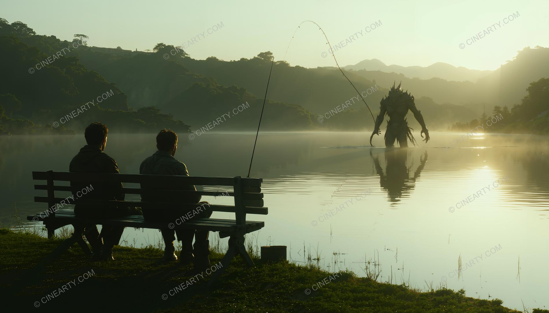 Monster on the Foggy Lake 97634