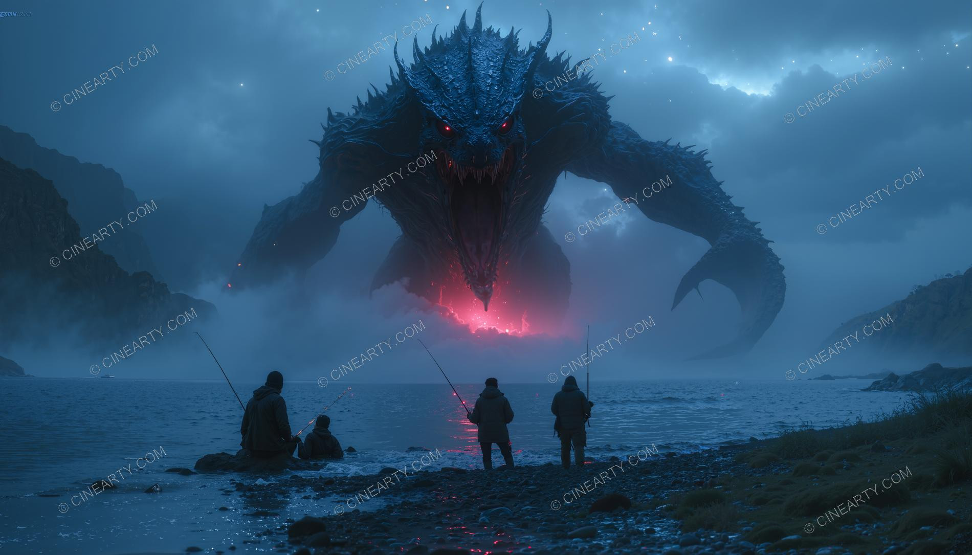 Monster on the Foggy Lake 93264