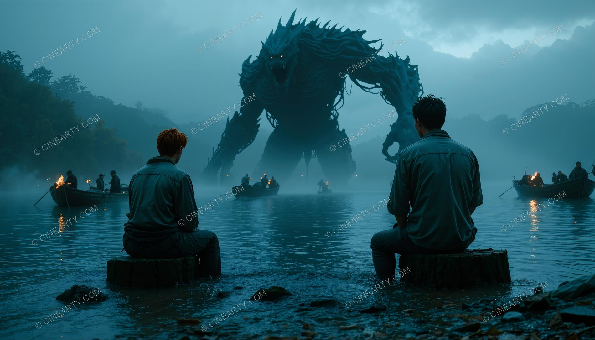 Monster on the Foggy Lake 19639