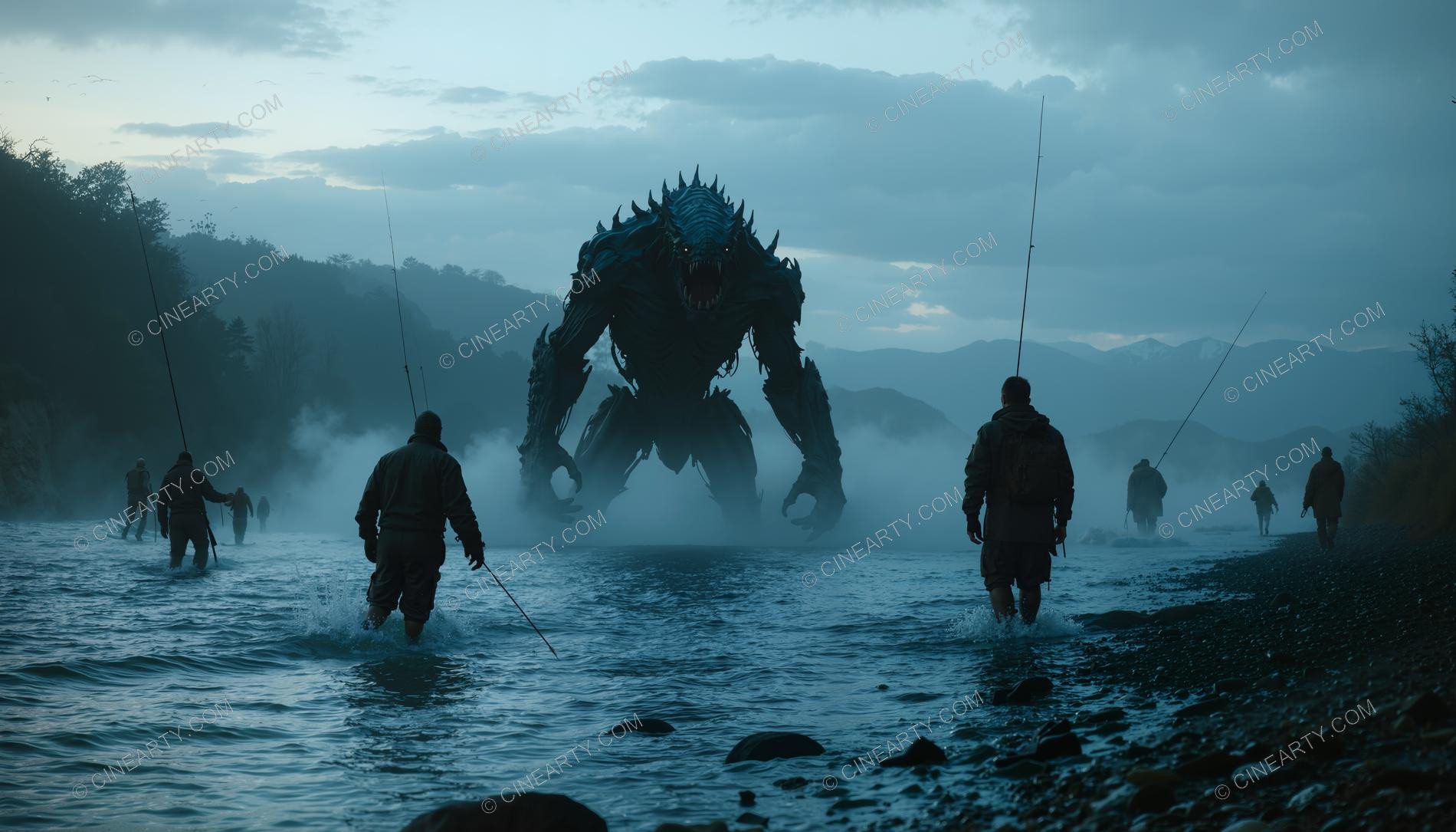 Monster on the Foggy Lake 62524