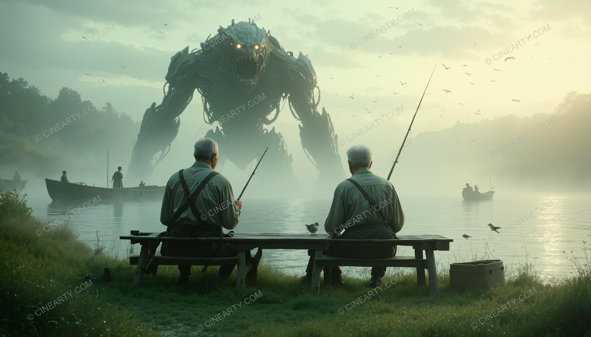 Monster on the Foggy Lake 96832