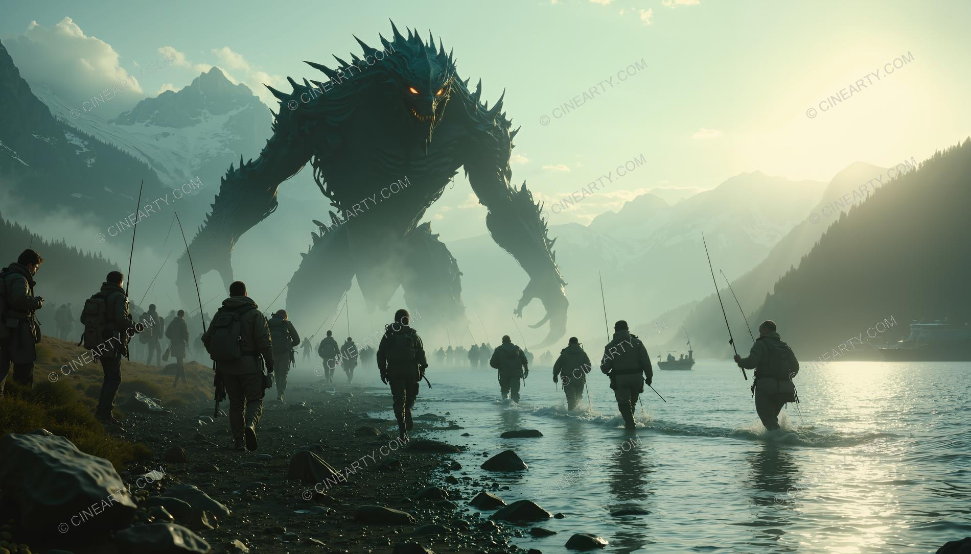 Monster on the Foggy Lake 77432