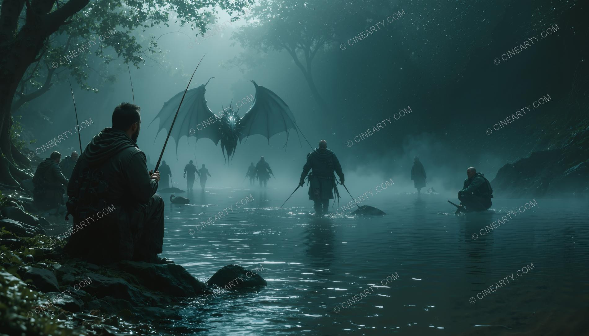 Monster on the Foggy Lake 04779