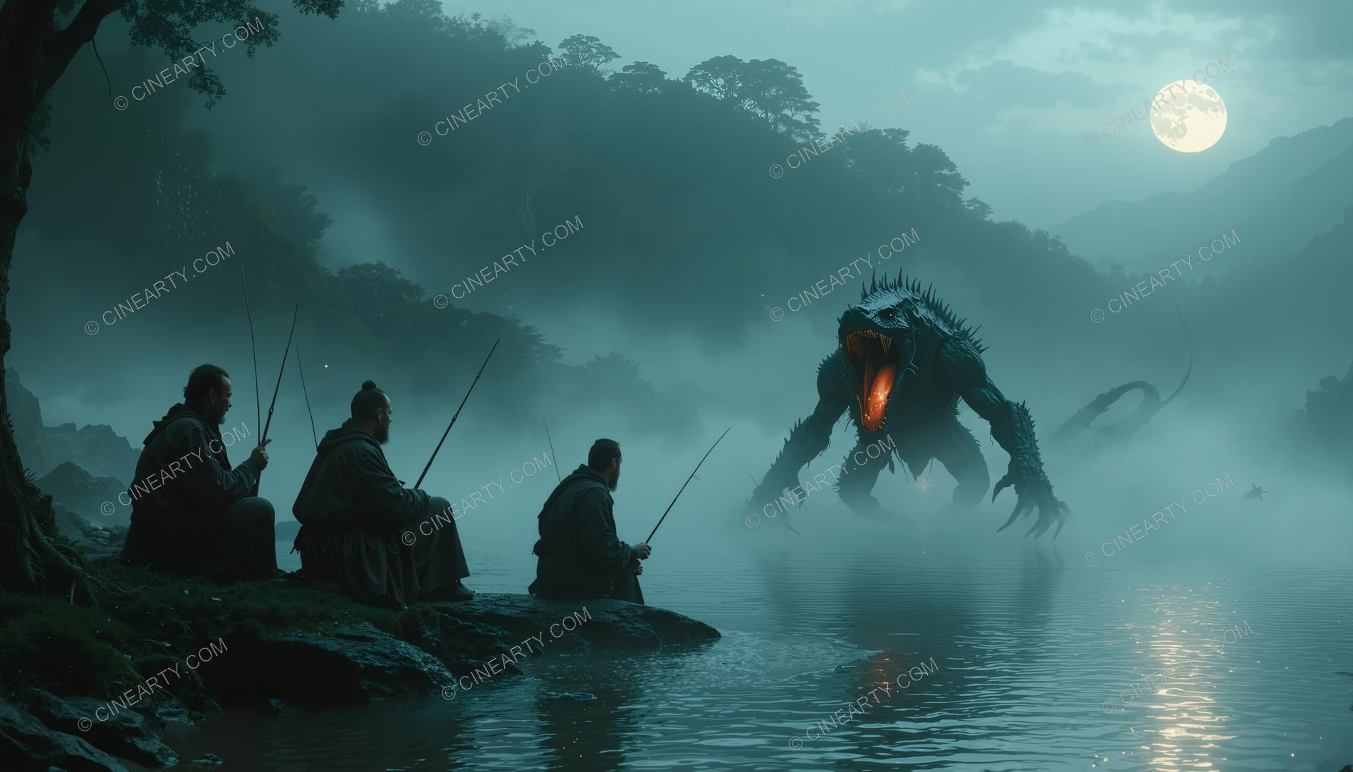 Monster on the Foggy Lake 02144