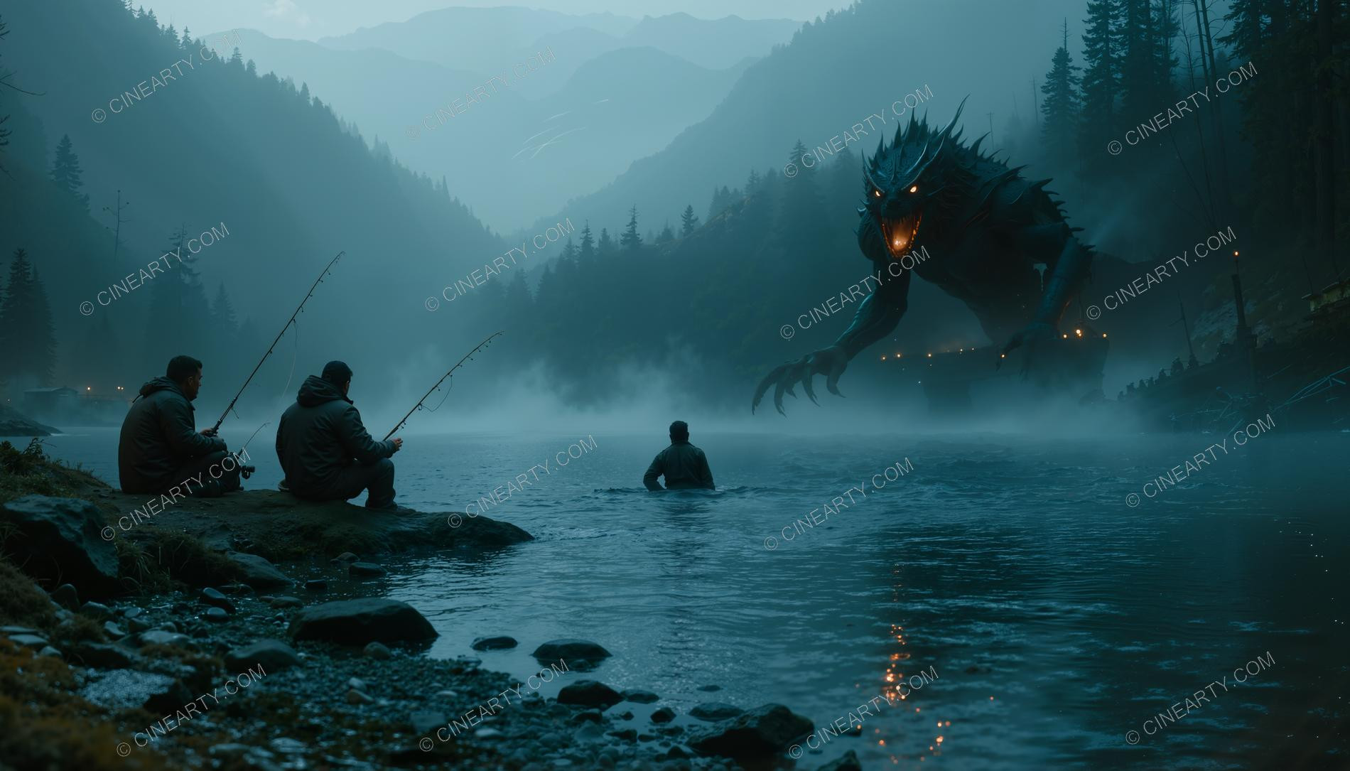 Monster on the Foggy Lake 81341