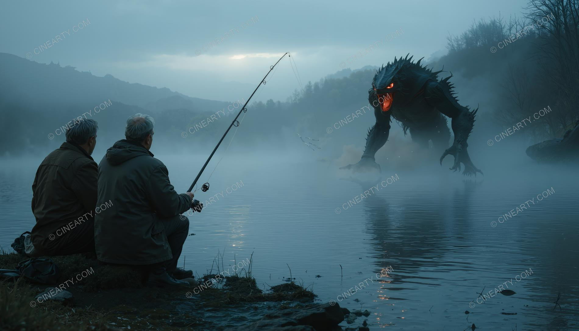 Monster on the Foggy Lake 42599