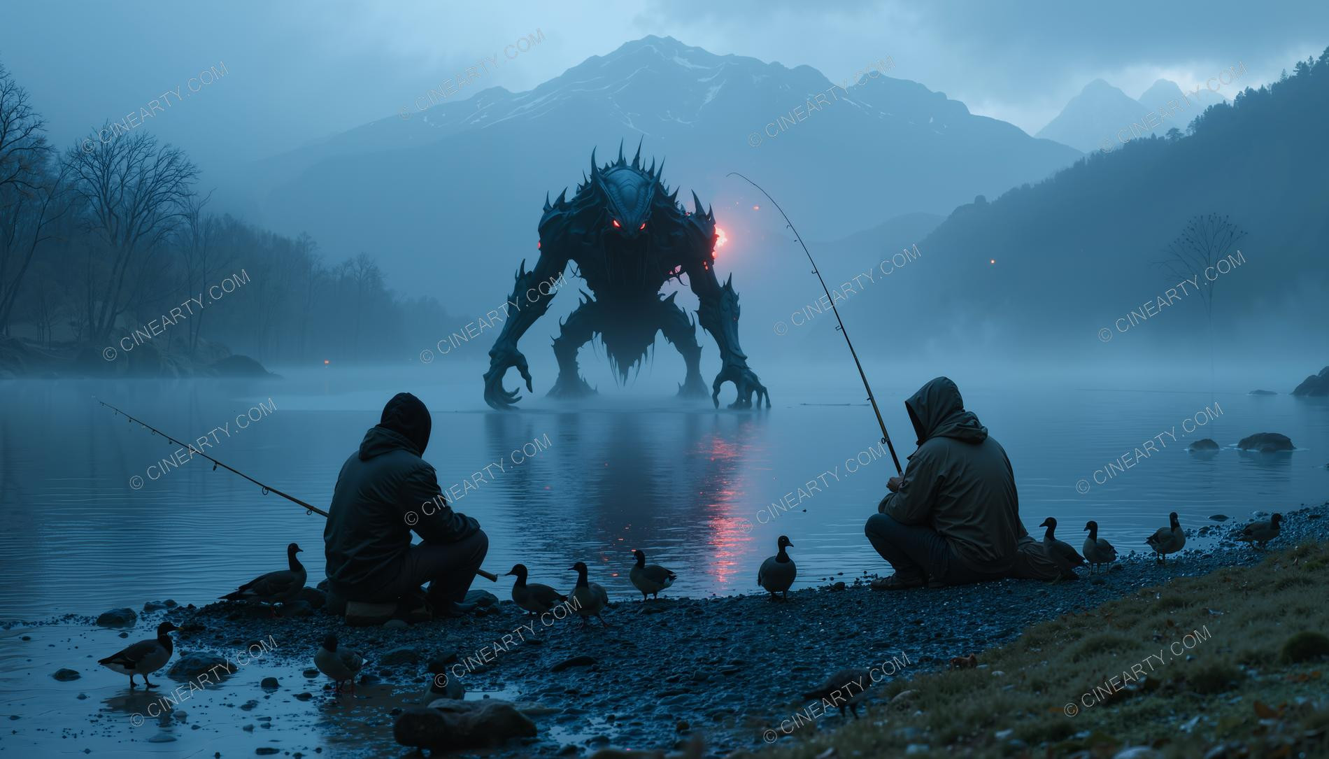 Monster on the Foggy Lake 01470