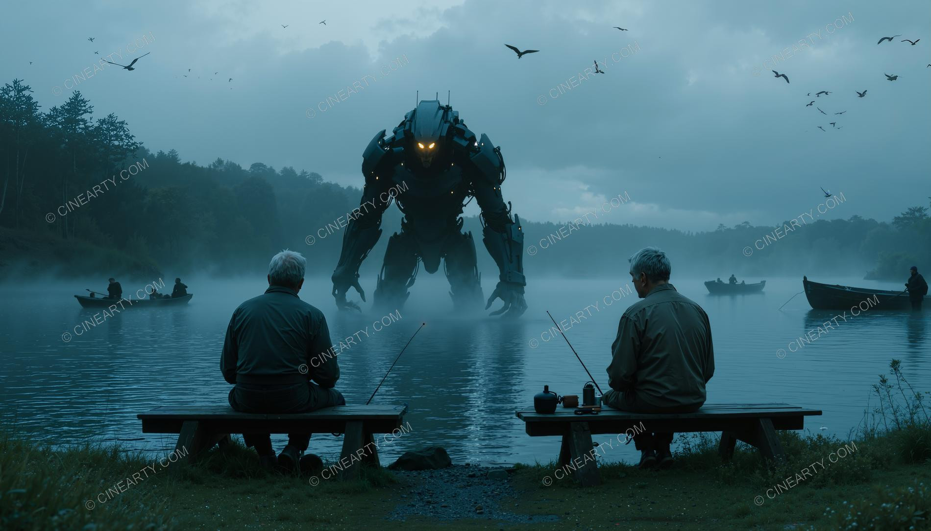 Monster on the Foggy Lake 94374