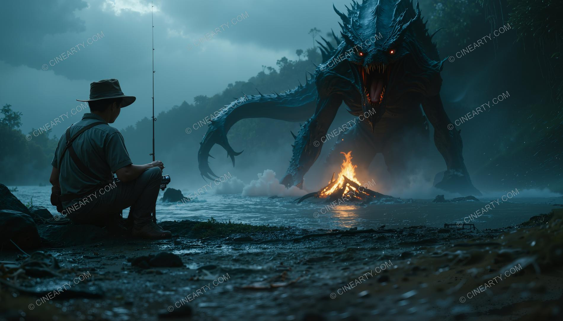 Monster on the Foggy Lake 35753