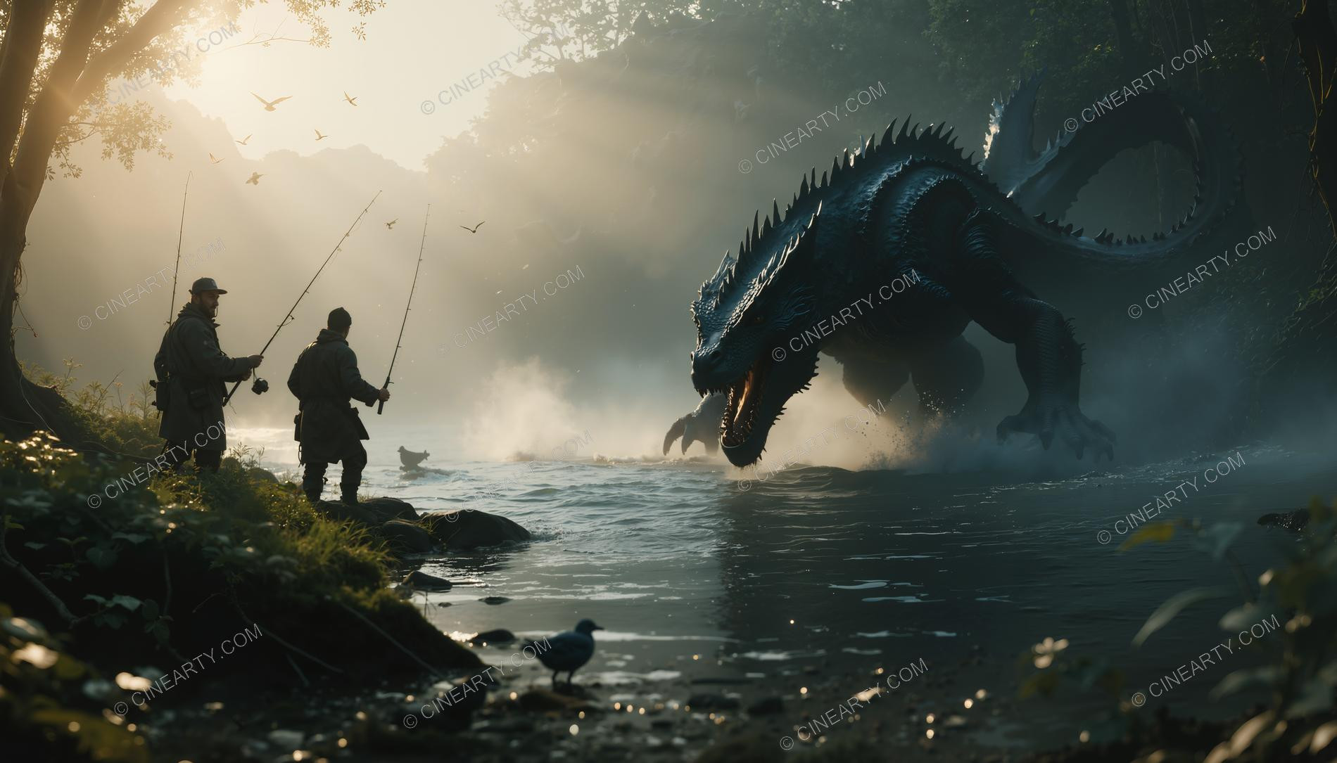 Monster on the Foggy Lake 75687