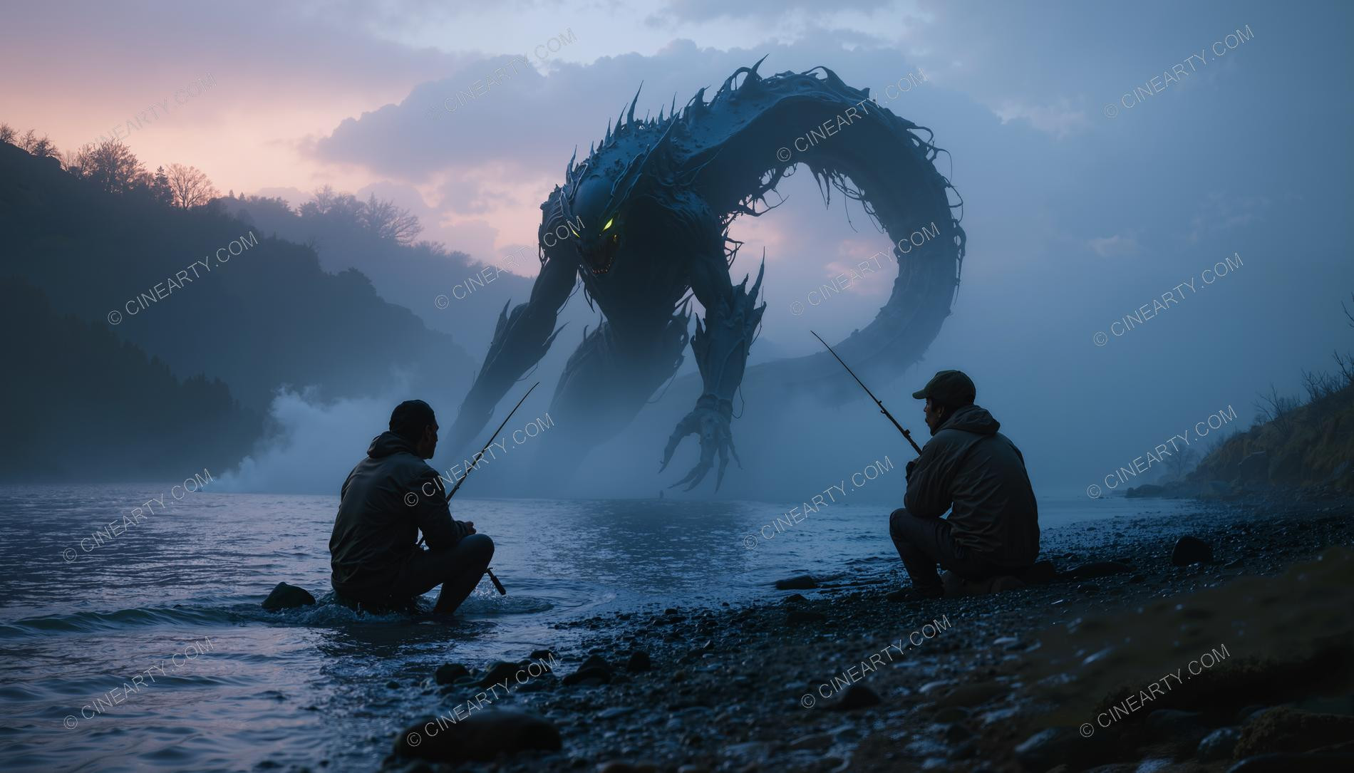 Monster on the Foggy Lake 09783