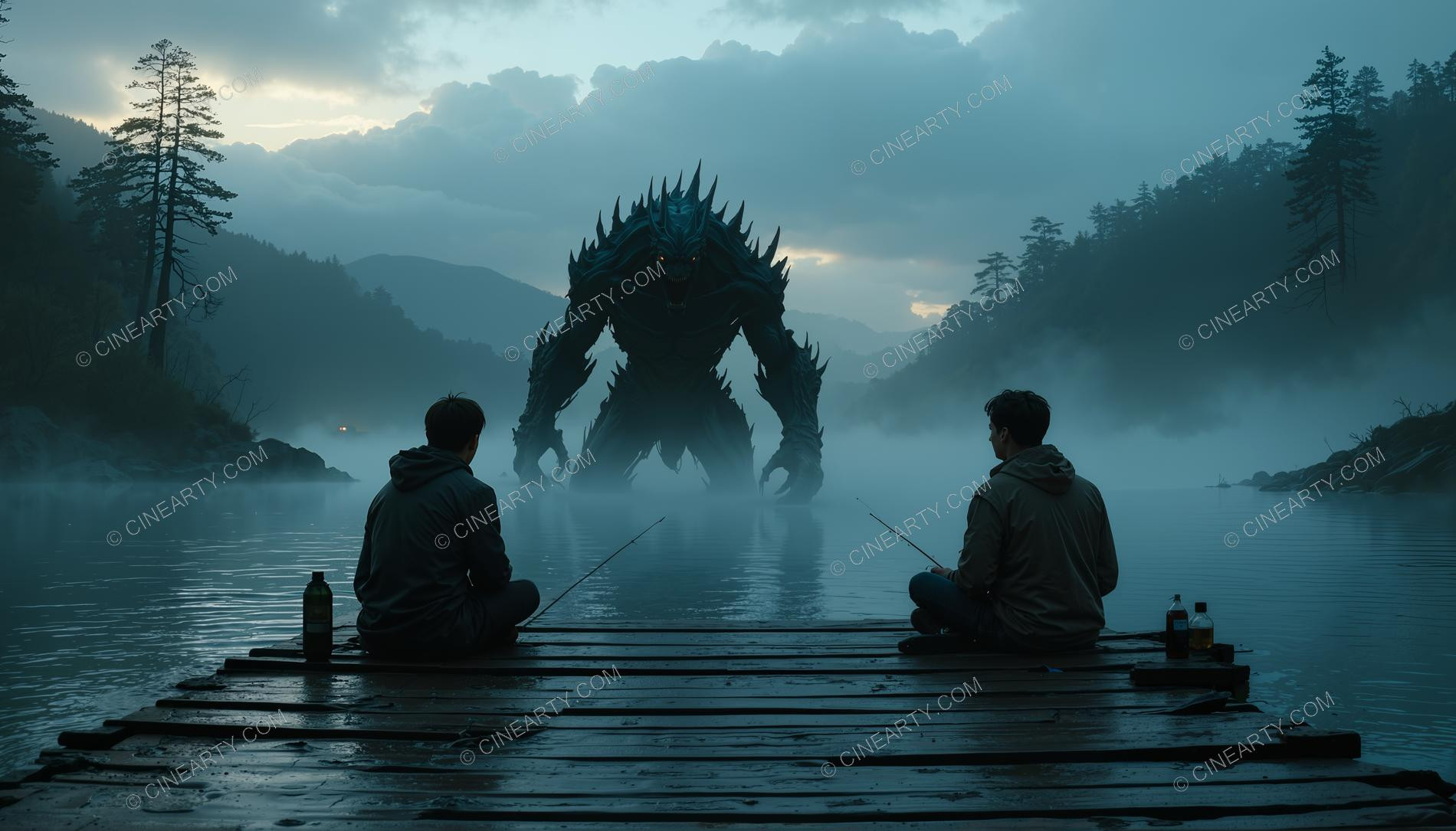 Monster on the Foggy Lake 62229