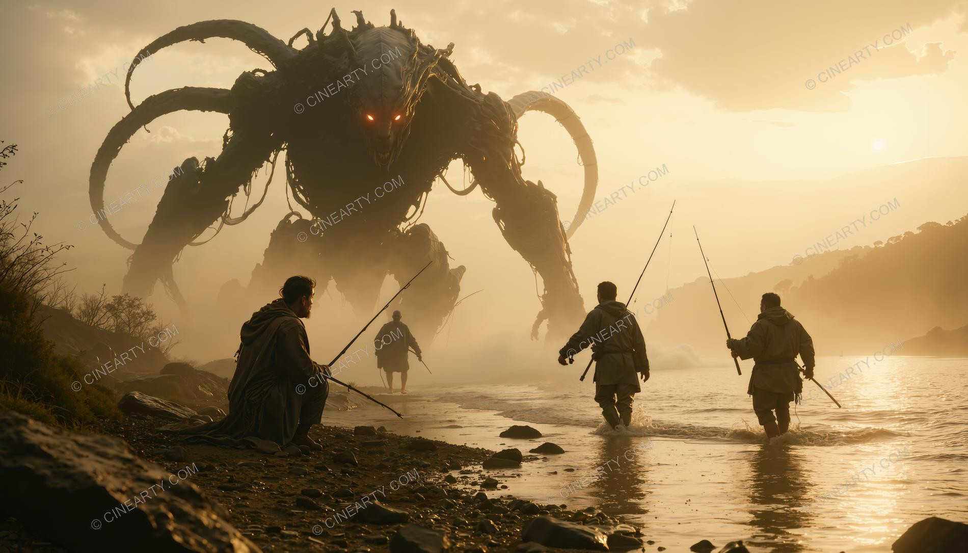 Monster on the Foggy Lake 02894