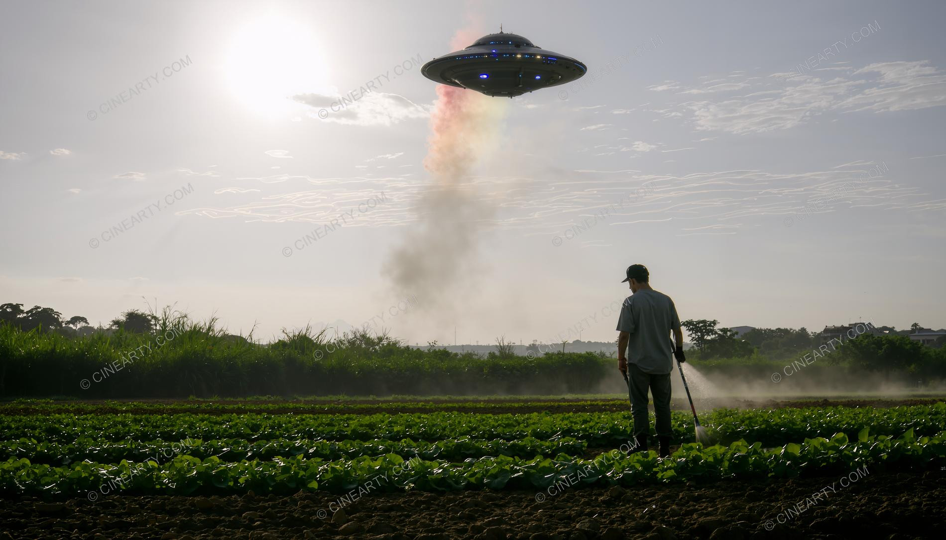 Flying Saucer and a Grandparent Avid Gardener 03721